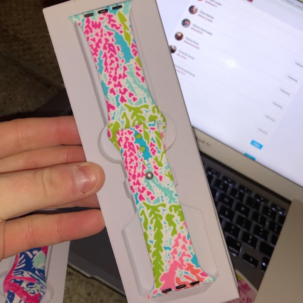 Lilly Pulitzer inspired Apple watch band